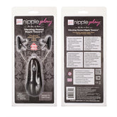 Heated Vibrating Nipple Teasers For Couples Black Silicone Black Nipple Stimulators
